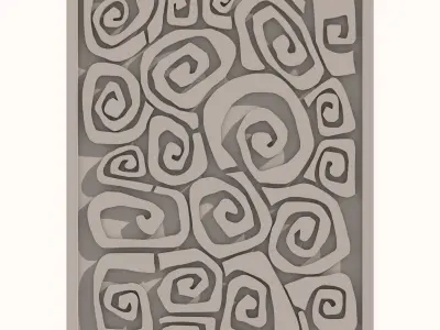 Abstract Geometric Poster 3D model