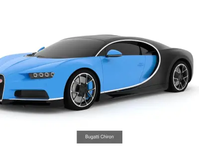 Bugatti Chiron 3D Model Pack