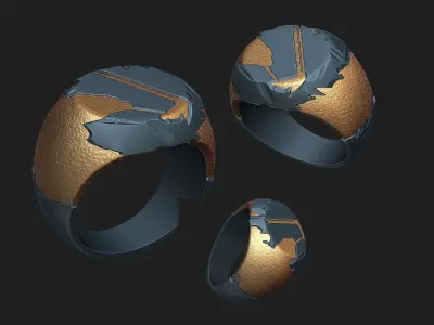 man abstract ring 3D print model
