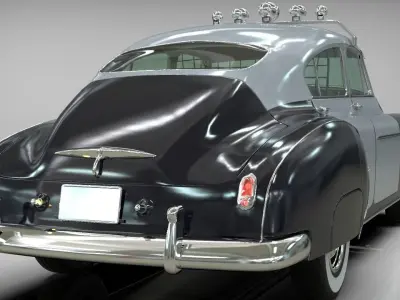 Classic police car 1949 fleetline 3D model