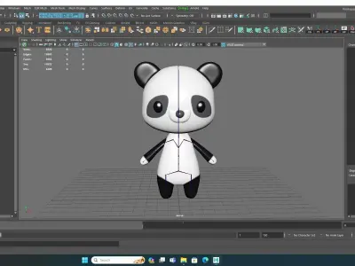 Panda low poly animated v001 Low-poly 3D model
