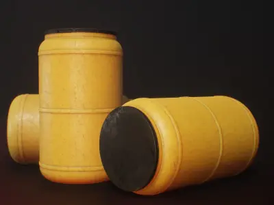 PBR Barrel Plastic - Texture Variation Low-poly 3D model