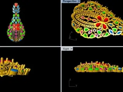 Rhino 3d new earing 3D model