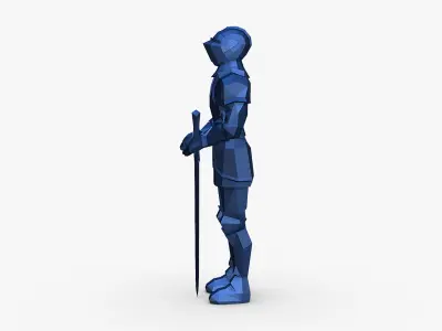Knight low poly 3D print model