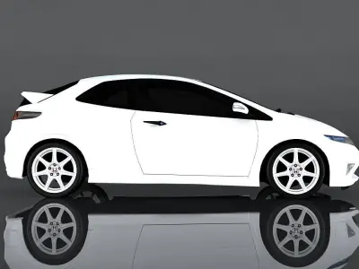 Honda Civic Type-R Low-poly 3D model