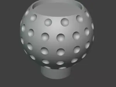 3D Printable Golfball-Style Gear Knob - 5-Speed Edition- R-1-5 3D print model