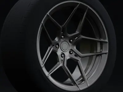 Rohana RFX11 Aftermarket Wheel Low-poly 3D model