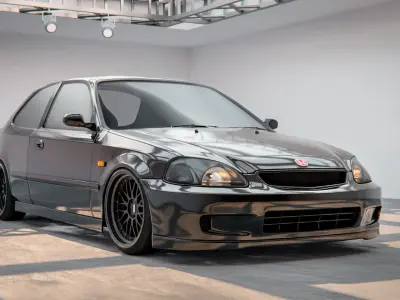 Honda Civic Type R EK9 Low-poly 3D model