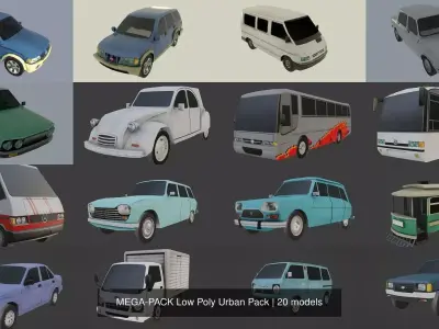 MEGA-PACK Low Poly Urban Pack
