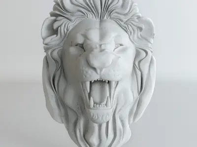 Lion head 3D model