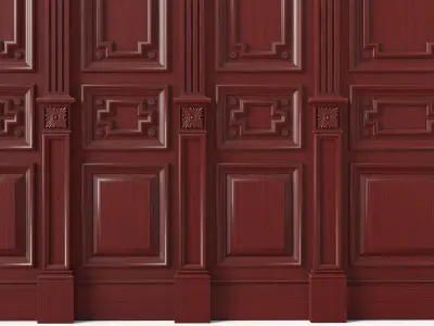 Wooden panel 03 02  3D model