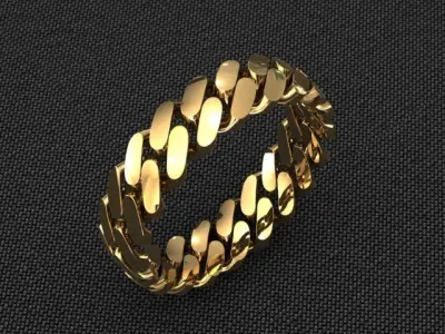 CUBAN RING SIZE 10 USA 3D print model