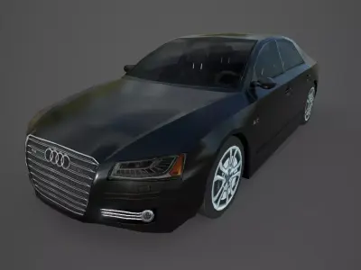 Audi A8 Low-poly 3D model