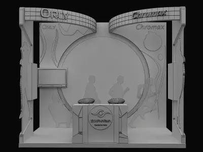  Booth Exhibition Stand a267b 3D model