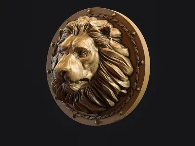 Lion Head Door Knocker 3d print model 3D print model
