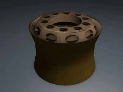 Truck Wheel Low-poly 3D model