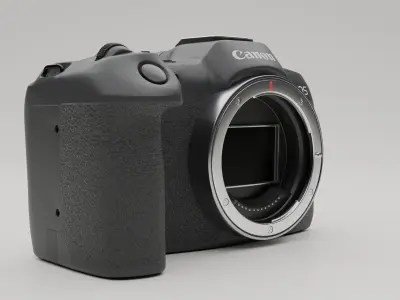 Cannon camera Low-poly 3D model