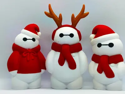 Christmas Special Cute Baymax Collection 3D print model