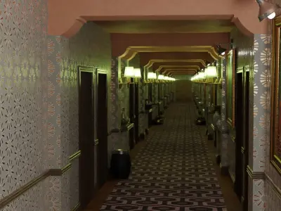Hotel Corridor 3D model
