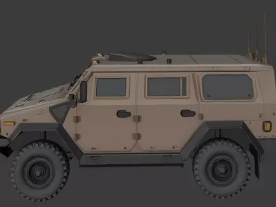 Armored Tactical Military Vehicle PBR  3D model