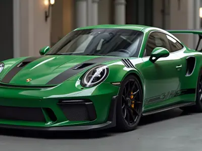 Lowpoly Porsche 911 GT3 RS 992 Manthey Kit 2025 3d model Low-poly 3D model