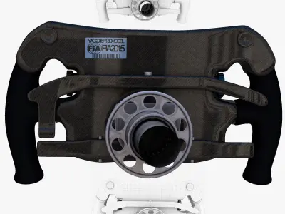 W07 Steering Wheel Low-poly 3D model