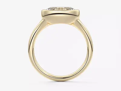 Oval diamond ring  01 3D print model