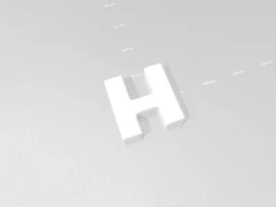Vase H - Alphabet Vases Collection Letters - STL Printable 3D print model