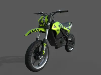 Dirt Bikes Rigged 3D model