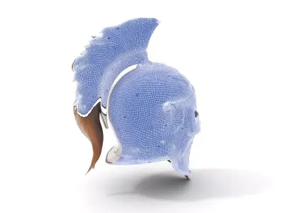 Knight Helm Silver Crest model pack Low-poly 3D model