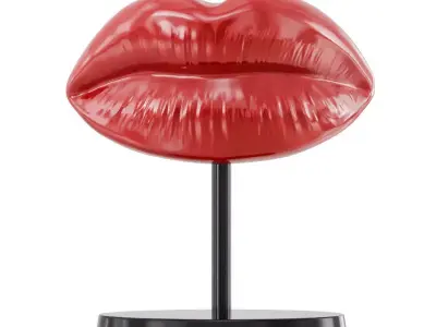 Figurine red lips 14 3D model
