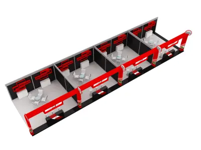 Booth Exhibition Stand a594a 3D model