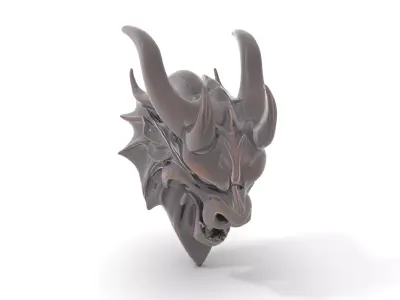 Dark Dragon Sculpture model pack Low-poly 3D model