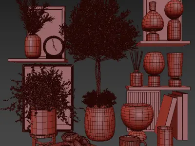 Decorative set 19 3D model purchase