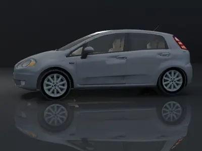 FIAT PUNTO 3D CAR MODEL Low-poly 3D model