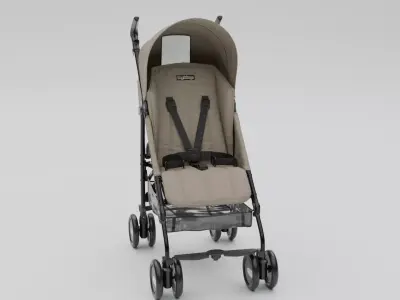Baby Strollers Low-poly 3D model