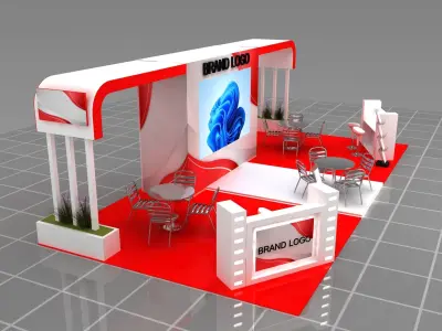 Company Exhibition Stand 01 3D model