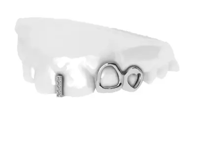Grillz -gold -diamonds 3D print model