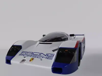 Porsche 962 C Short Tail SPORT CAR VINTAGE  Low-poly 3D model