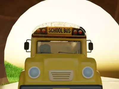 Stylized Cartoony Bus Model 3D model