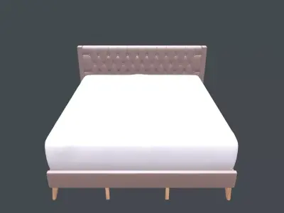 Loveseat Bed Bedroom 3D model