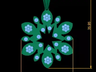 Luxury Floral Snowflake Pendant   3D Printable Fine Jewelry 3D print model