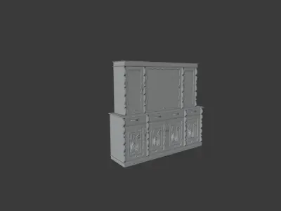 Medieval display cabinet 3D model