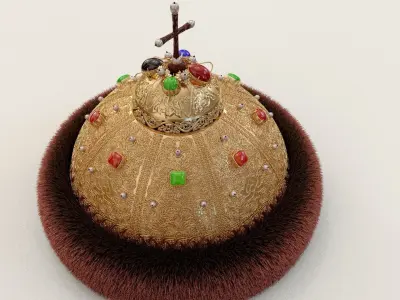Monomakhs Cap Russian Low-poly 3D model