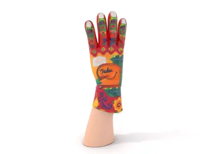 Vibrant Floral Glove Model Pack Low-poly 3D model