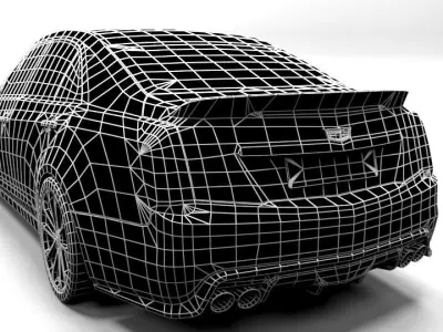 CADILLAC CTS CARBON Low-poly 3D model