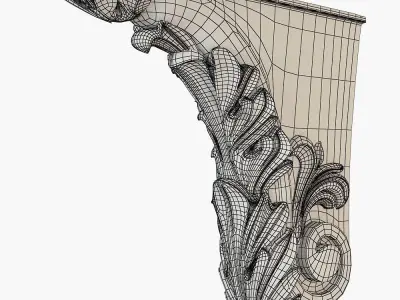 Architectural bracket 3D print model