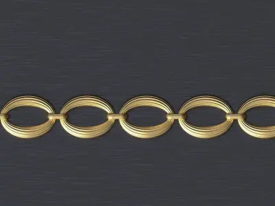Line pattern chain link 3D print model