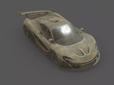 Abandoned Car - McLaren P1 Low-poly 3D model