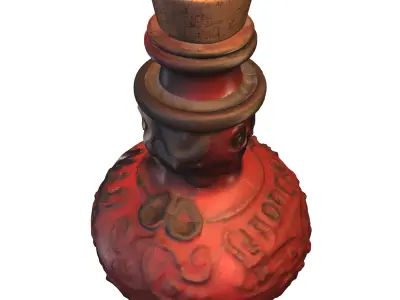 Haunted Vampire Clown Bottle Low-poly 3D model